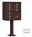 12 Door Cluster Mail Box Unit with Parcel Locker